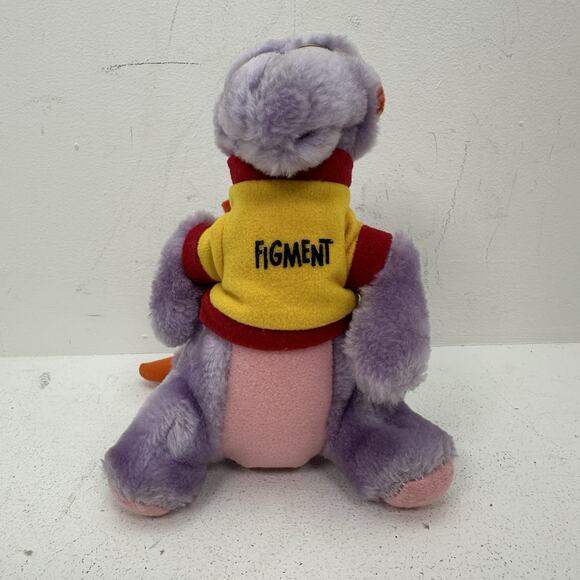 VTG Figment 8” Plush Purple Dragon Disney World Epcot 1982 Disneyland Parks - Picture 2 of 7